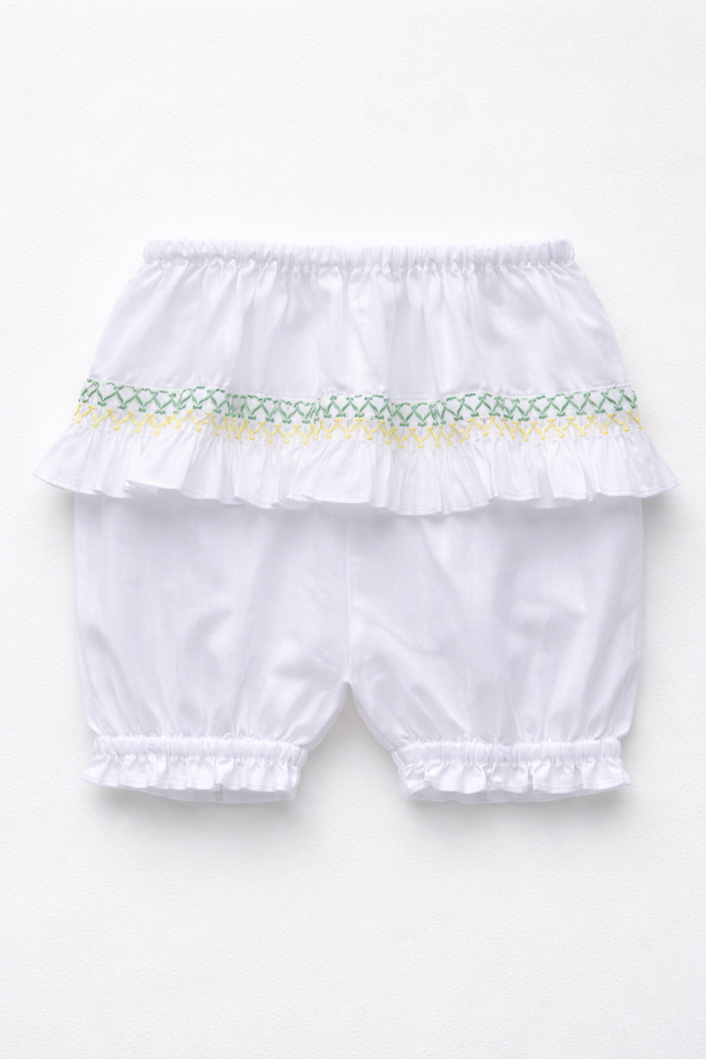 Little Love 💕 Smocked Bloomers (green/yellow)