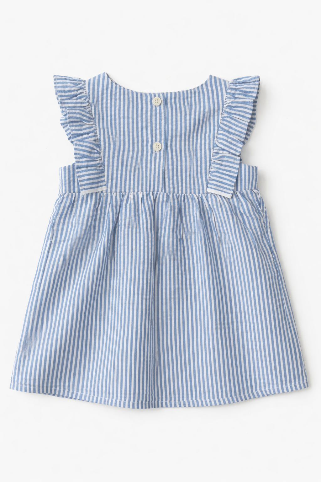 Cotton Dress Blue Stripes