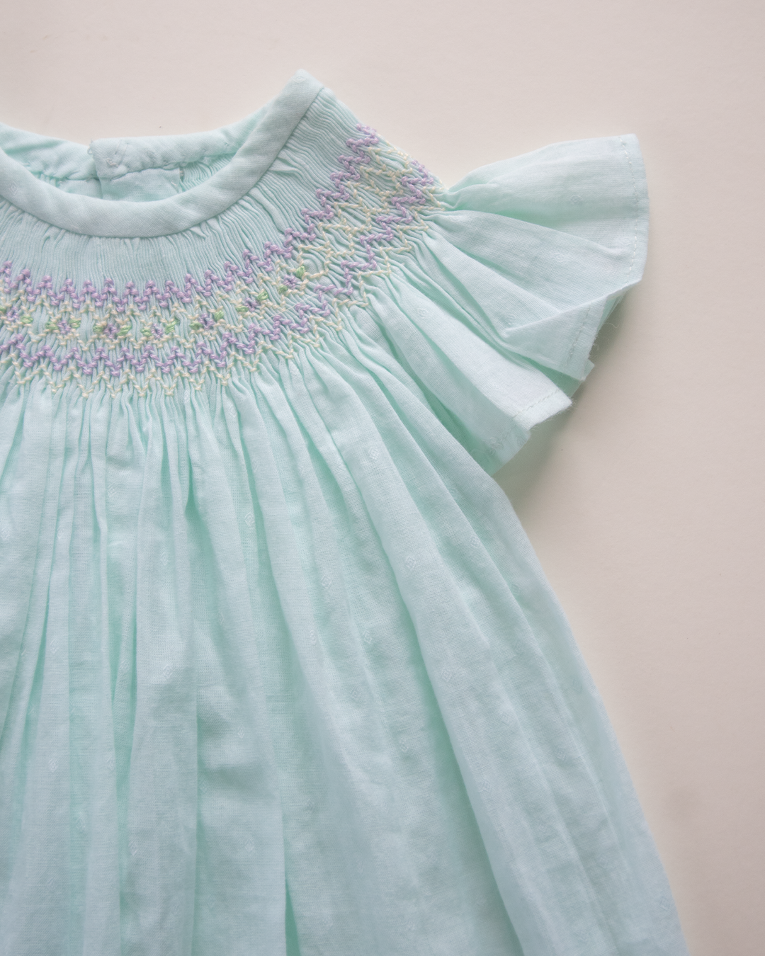 Mint Blue Bishop Smock Dress