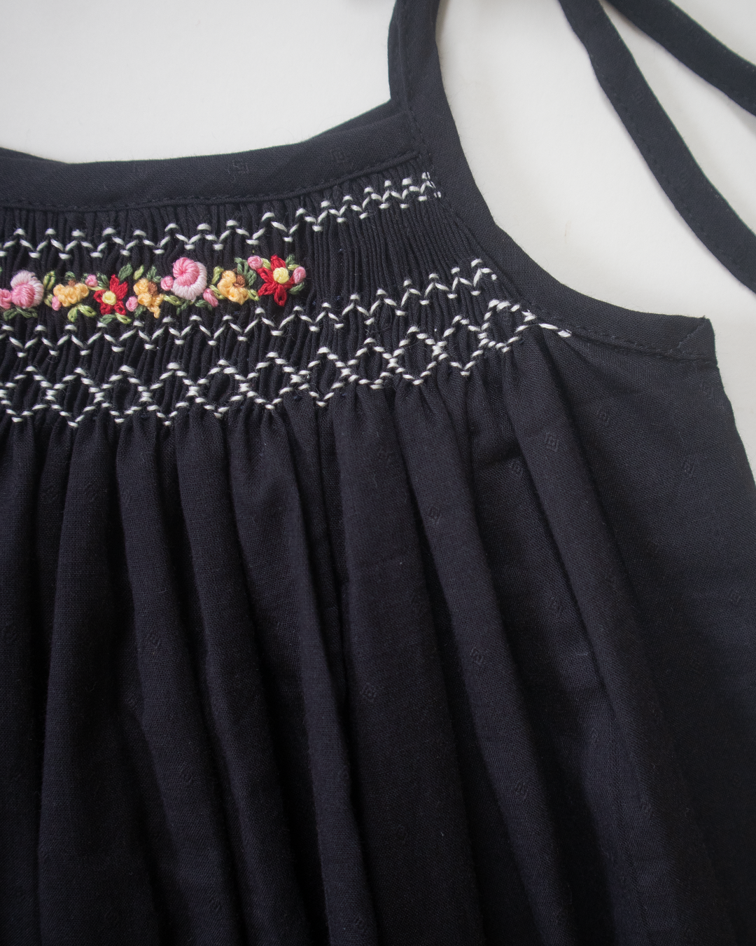 Elegant Smock Dress – Hand Embroidered Pure Cotton