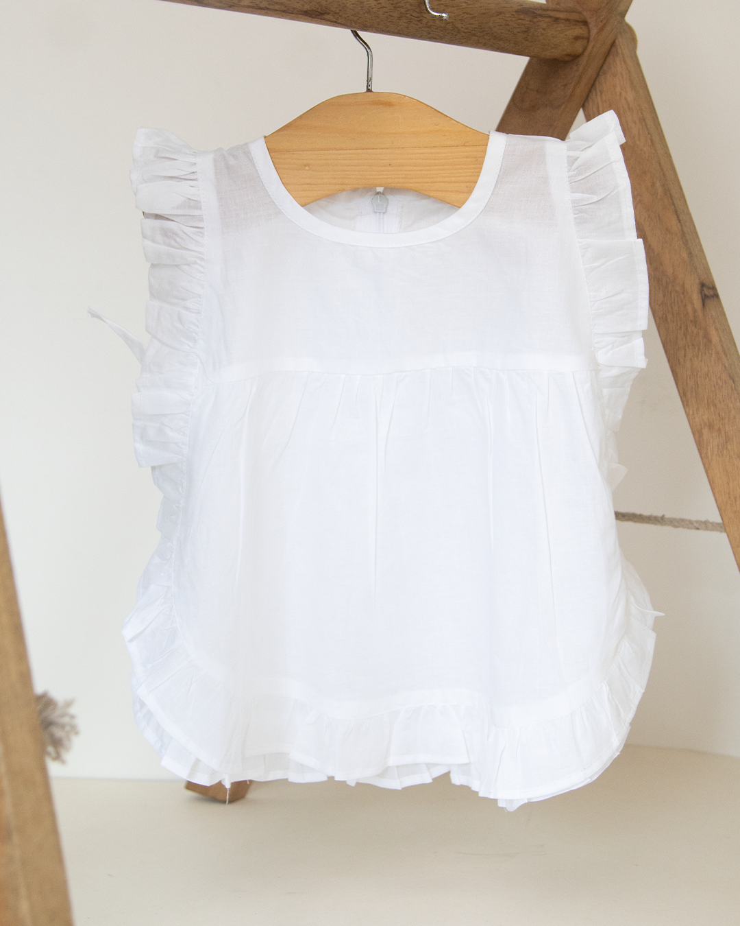 Newborn Cotton Dress - White