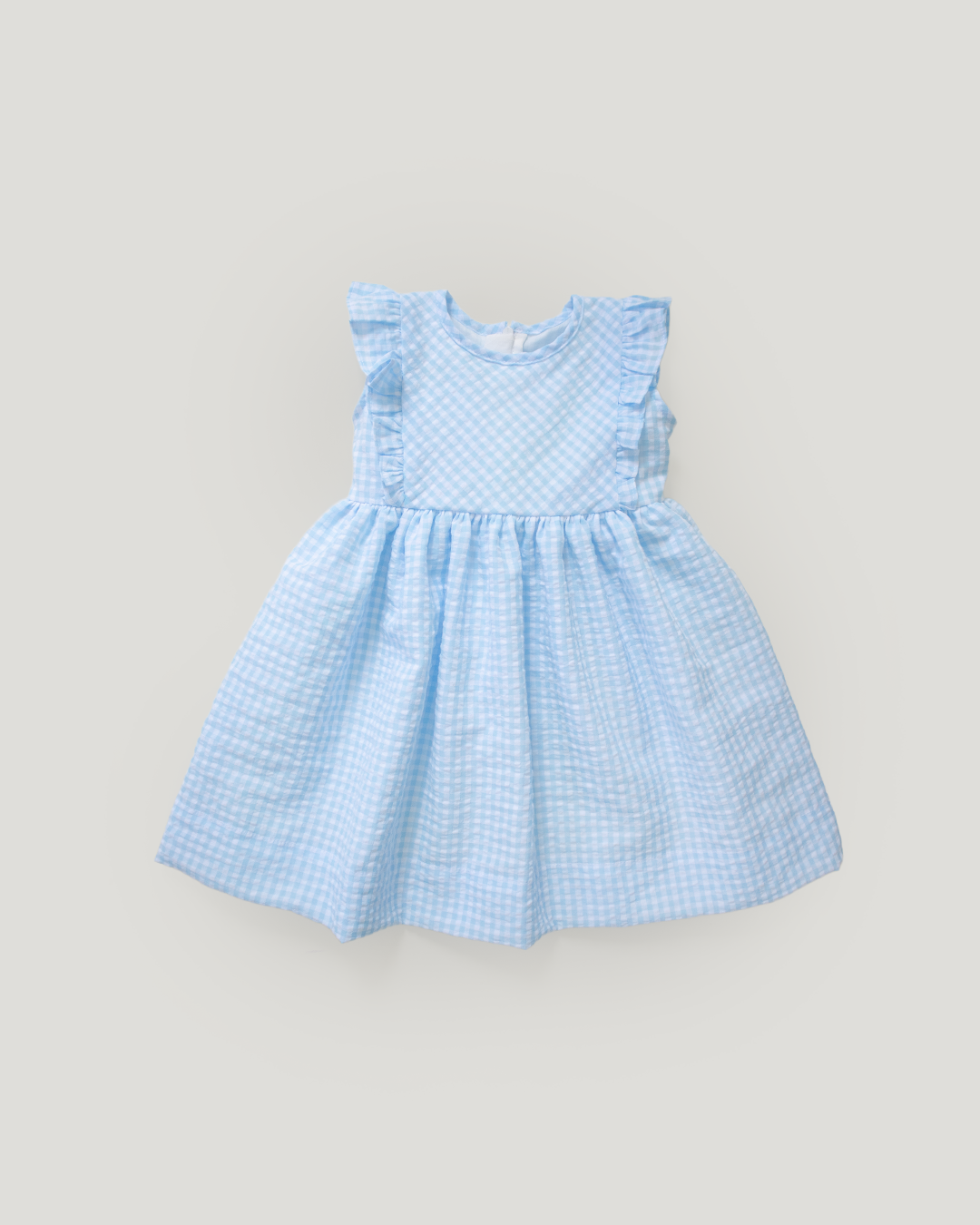 Daisy Gingham Dress for Babies – Soft Cotton Blue Dress | MyBud
