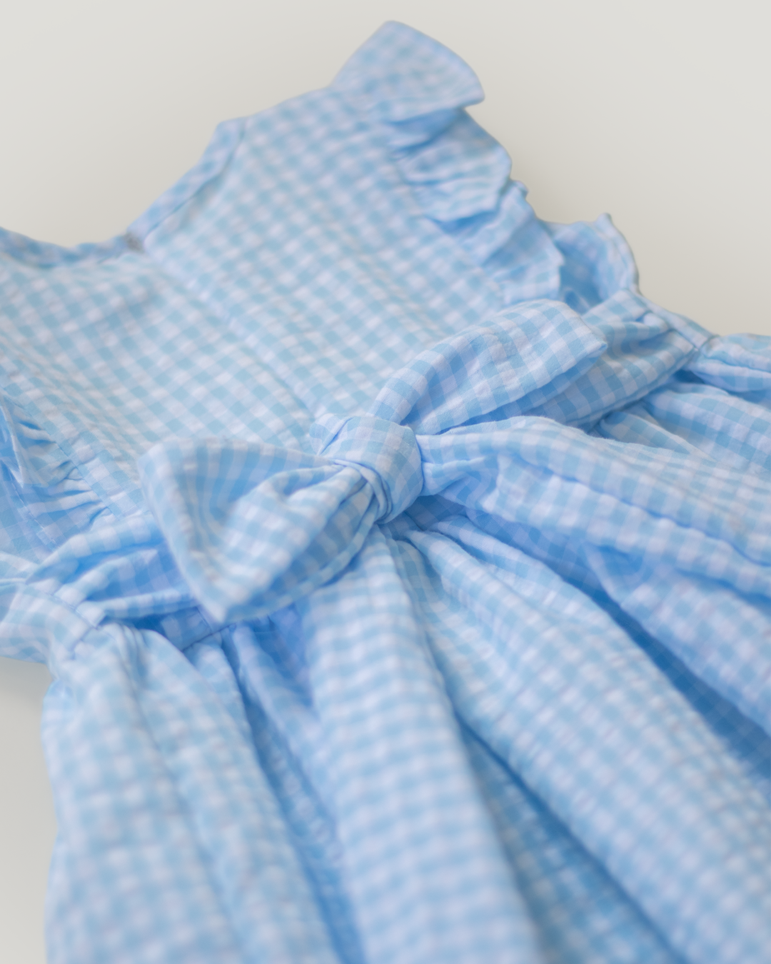 Daisy Gingham Dress for Babies – Soft Cotton Blue Dress | MyBud
