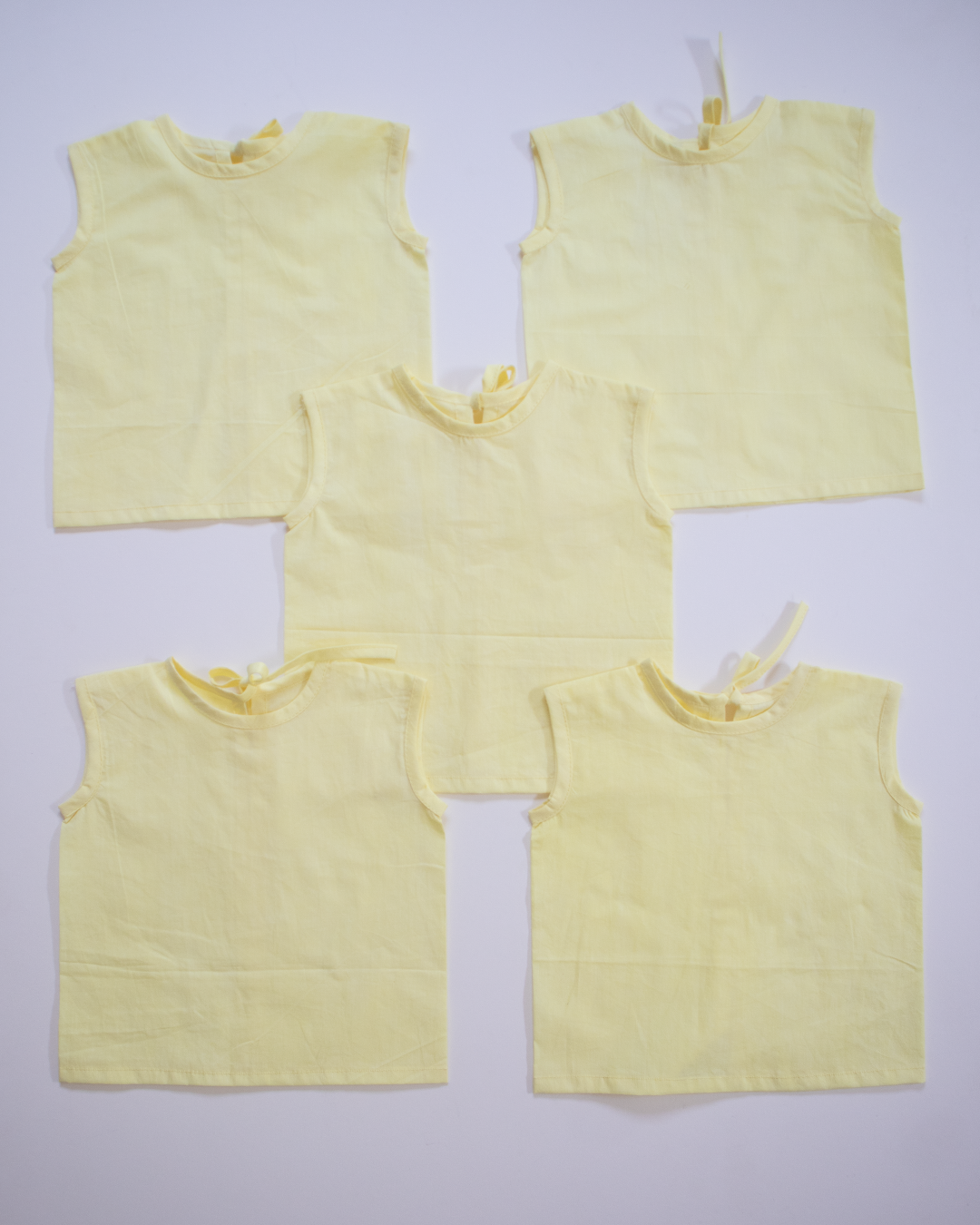 Newborn Jabala Pure Cotton - Yellow - Set of 5