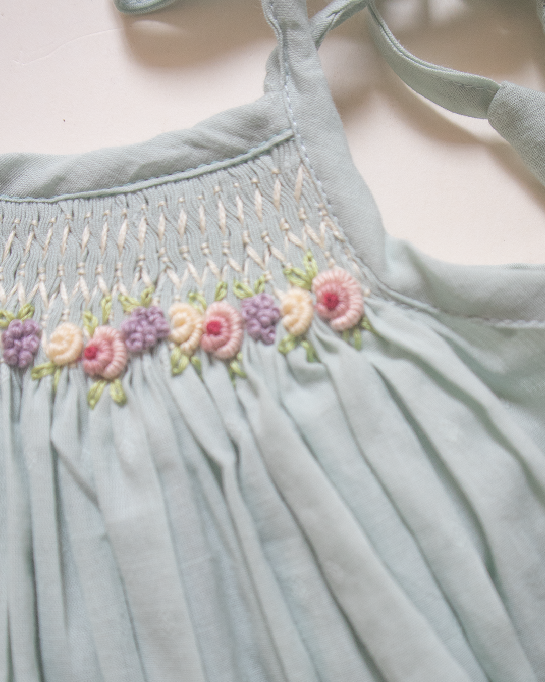 Aqua Green - Tie up Smock - Pure Cotton✨