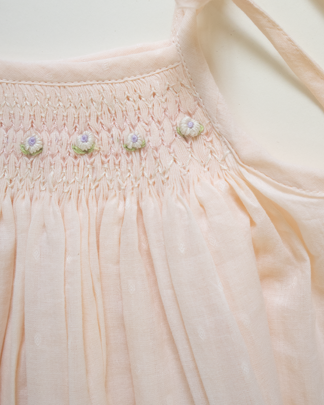 Peach Haze - Tie up Smock - Pure Cotton
