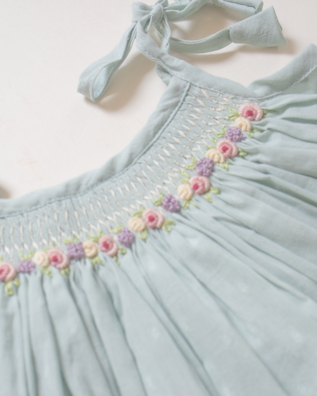 Aqua Green - Tie up Smock - Pure Cotton✨