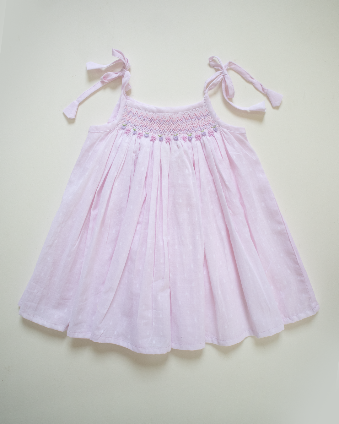 Pink Blush - Tie up Smock - Pure Cotton
