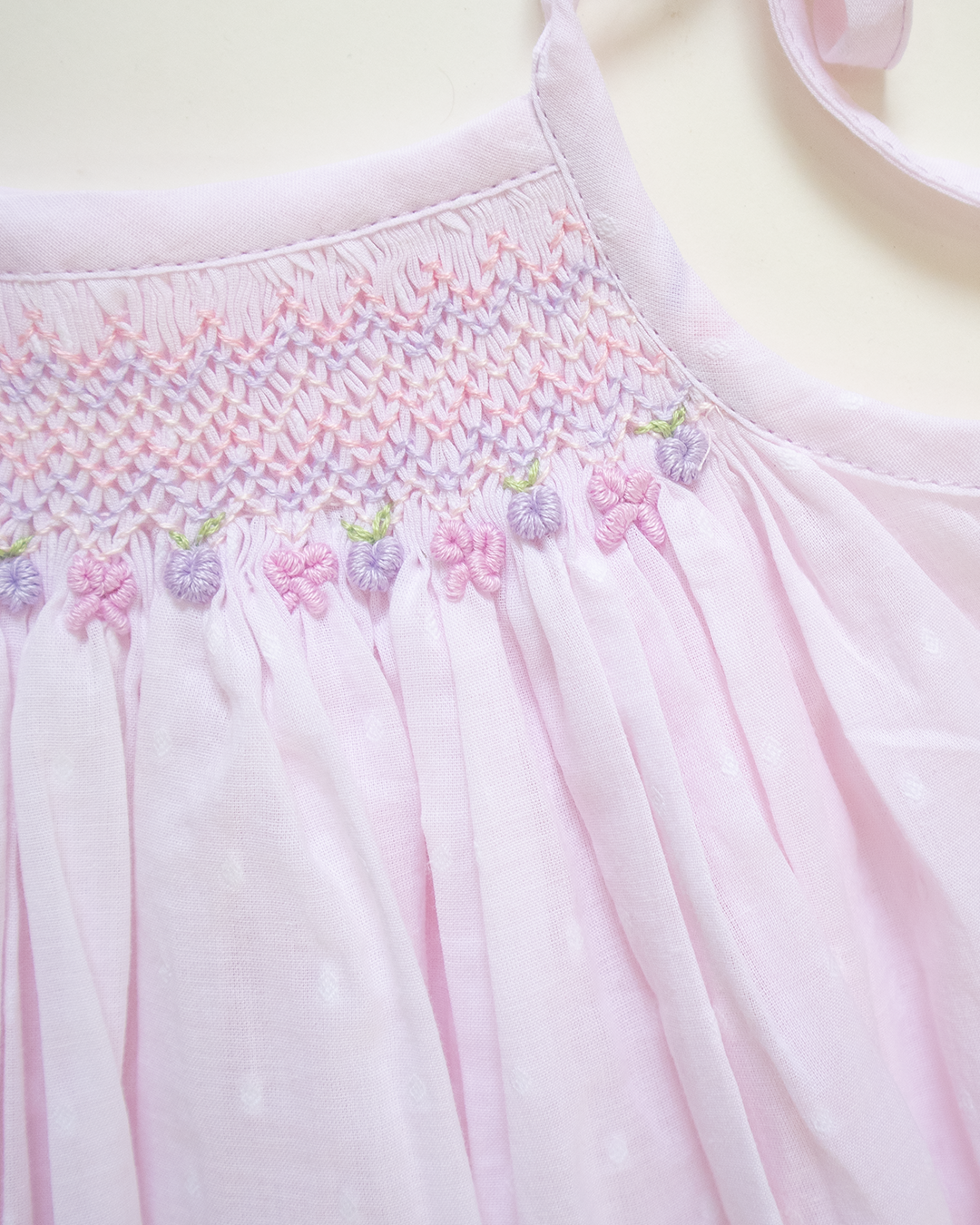 Pink Blush - Tie up Smock - Pure Cotton