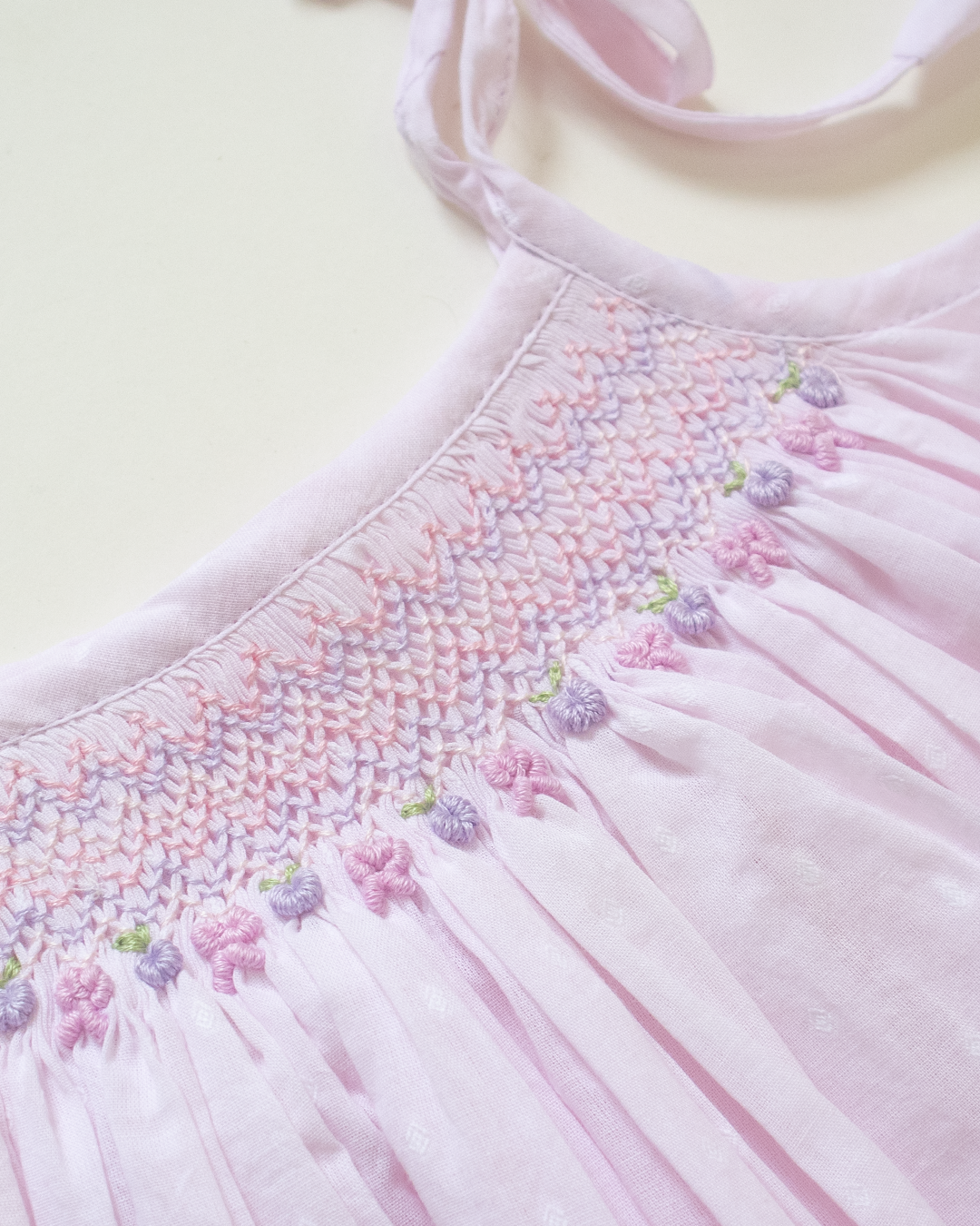 Pink Blush - Tie up Smock - Pure Cotton