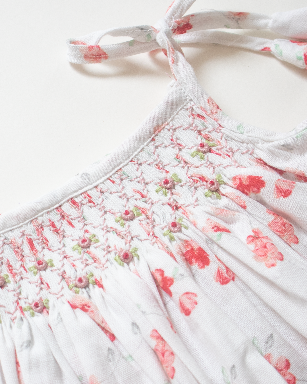 Floral Bloom - Tie up Smock - Linen
