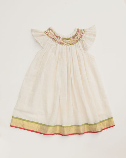 Chendamangalam Handloom - Bishop Smock Dress