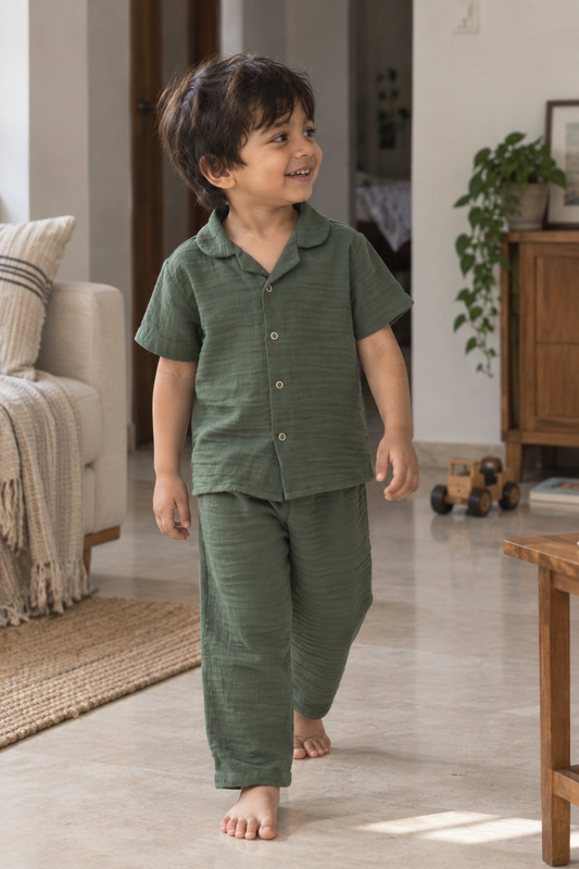 Olive Green - Bamboo Cotton - Cord Set
