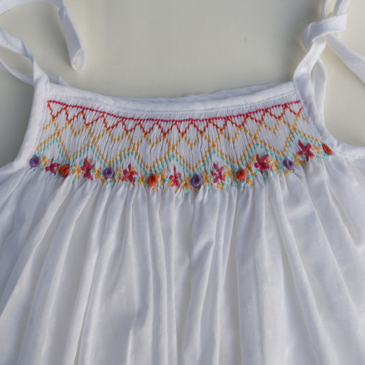 Rainbow Love- Tie up Smock - Pure Cotton