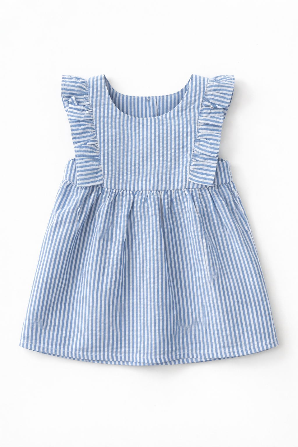 Cotton Dress Blue Stripes