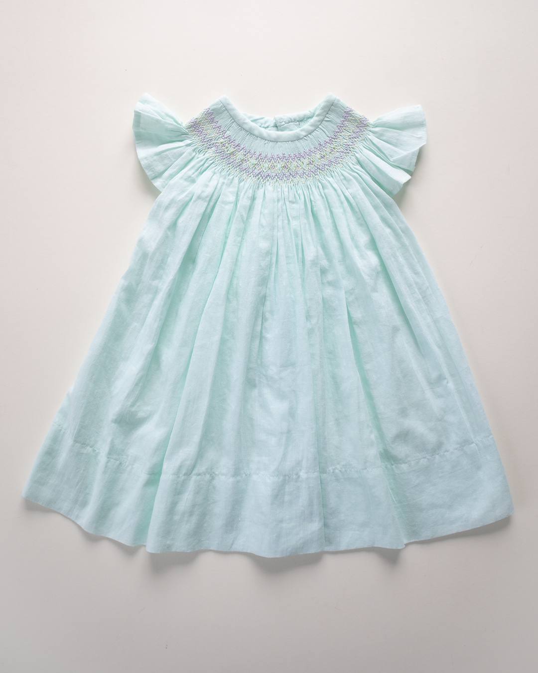 Mint Blue Bishop Smock Dress