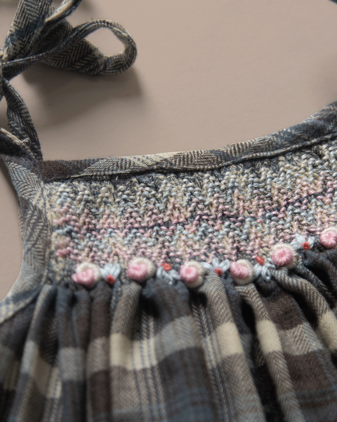 Frostbloom Smock Dress - Tie up Smock