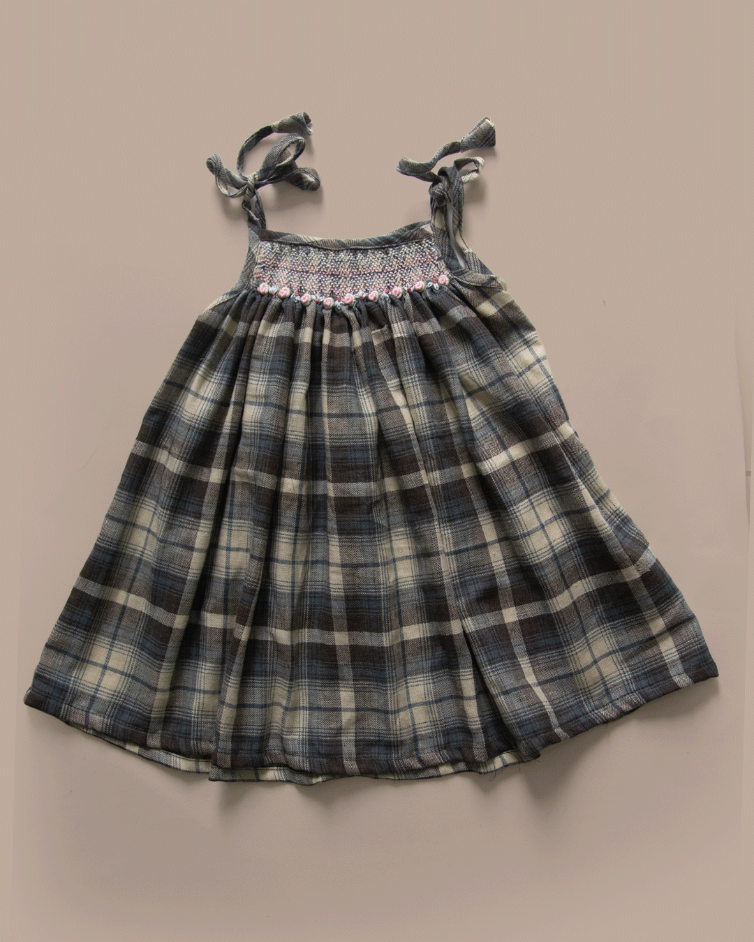 Frostbloom Smock Dress - Tie up Smock