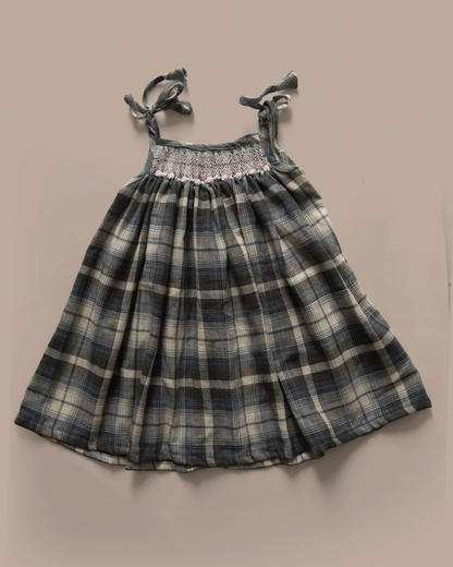 Frostbloom Smock Dress - Tie up Smock