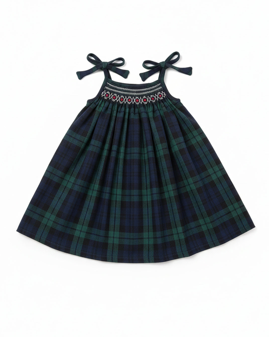 Evergreen Smock Dress - Tie up Smock