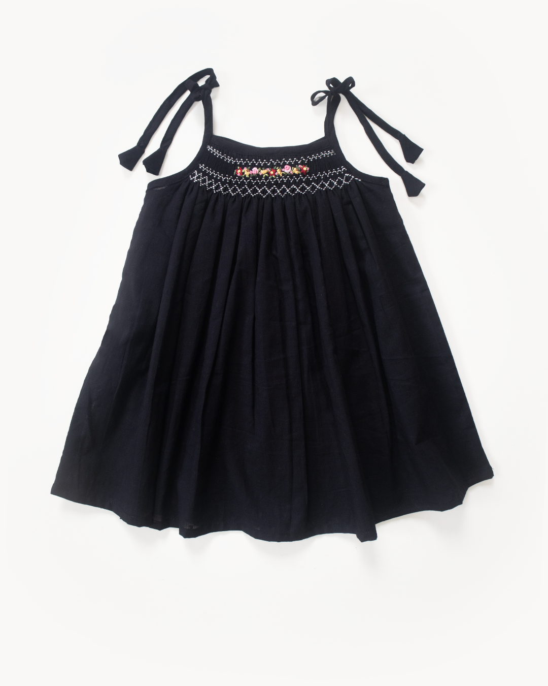 Elegant Smock Dress – Hand Embroidered Pure Cotton