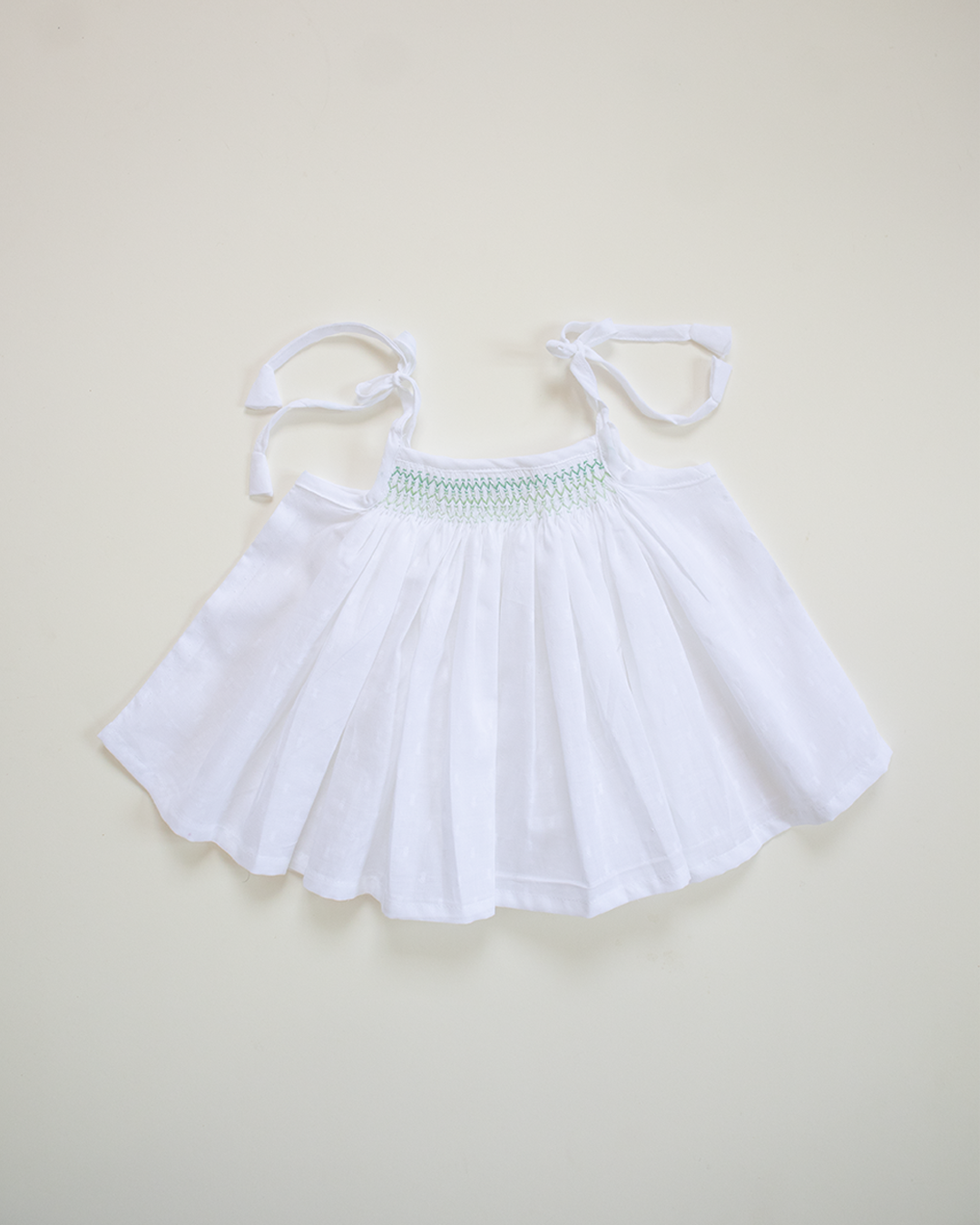 Mint Meadow Hand-Smocked Cotton Dress