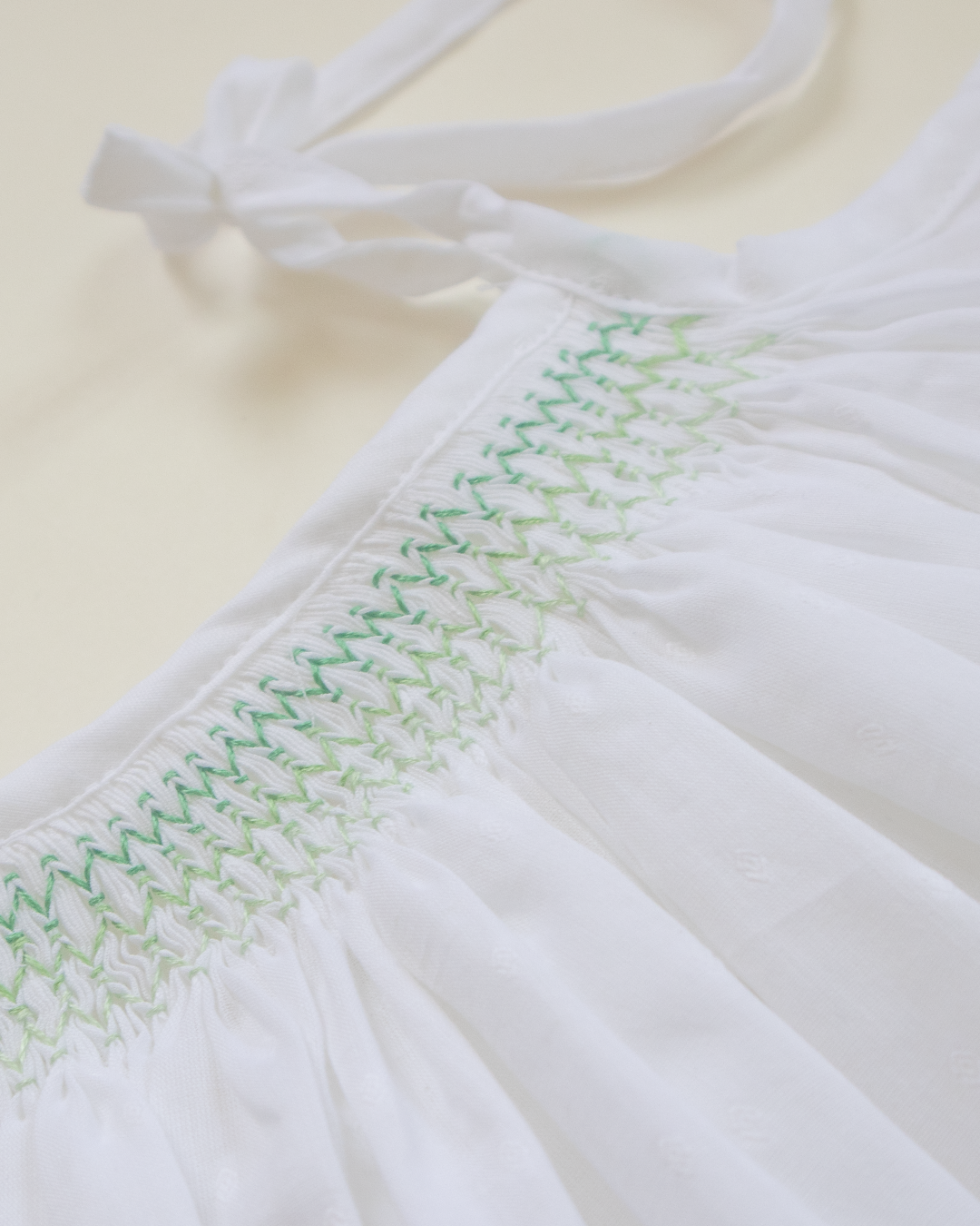 Mint Meadow Hand-Smocked Cotton Dress