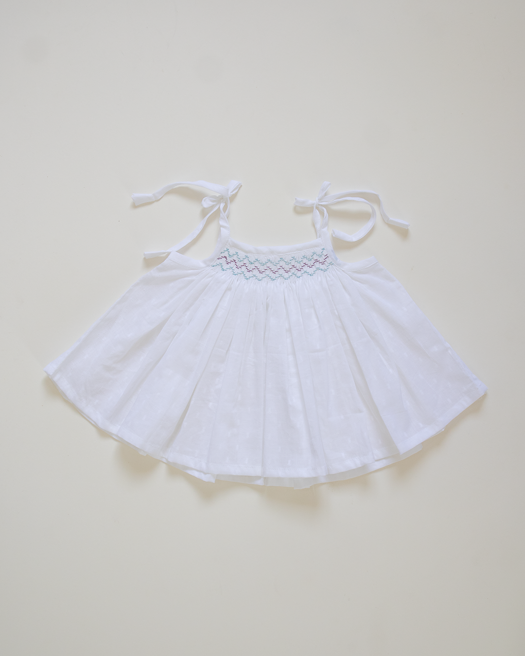 Ocean Breeze Hand-Smocked Cotton Dress