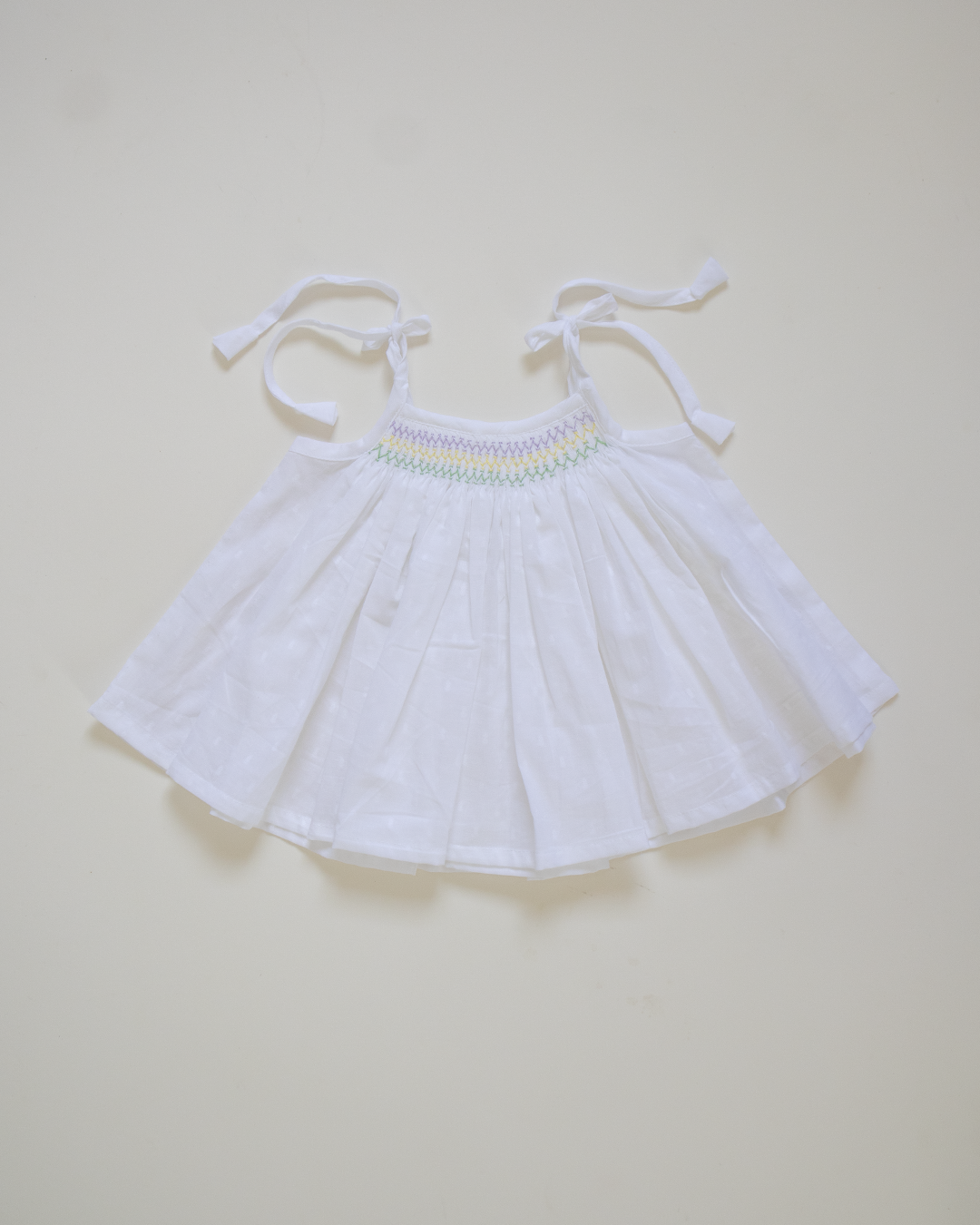 Meadow Bloom Hand-Smocked Cotton Dress