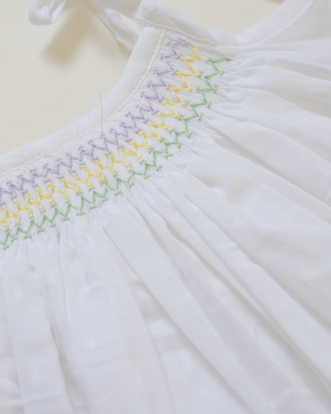 Meadow Bloom Hand-Smocked Cotton Dress