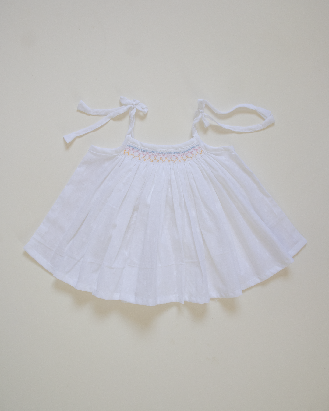 Morning Dew Hand-Smocked Cotton Dress