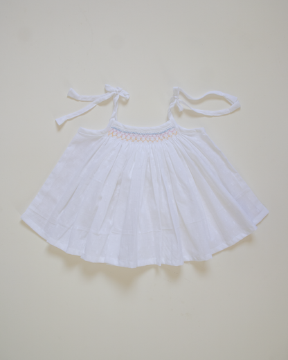 Morning Dew Hand-Smocked Cotton Dress