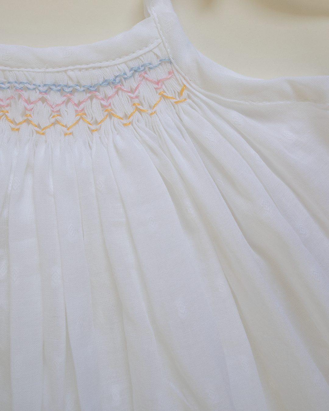 Morning Dew Hand-Smocked Cotton Dress