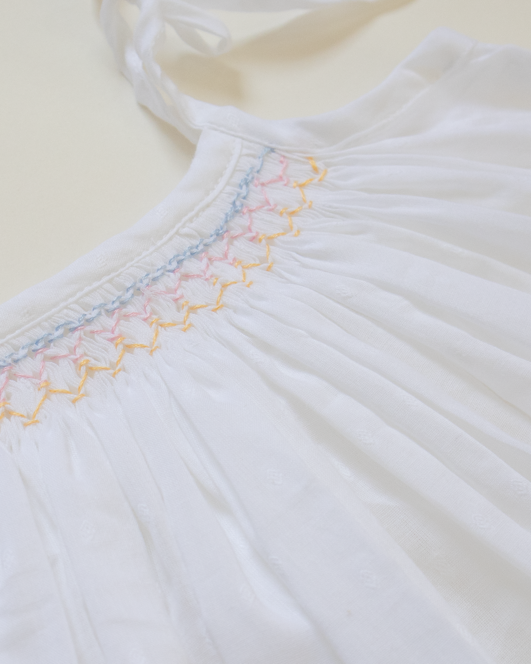 Morning Dew Hand-Smocked Cotton Dress