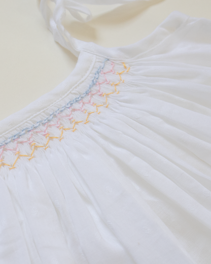 Morning Dew Hand-Smocked Cotton Dress