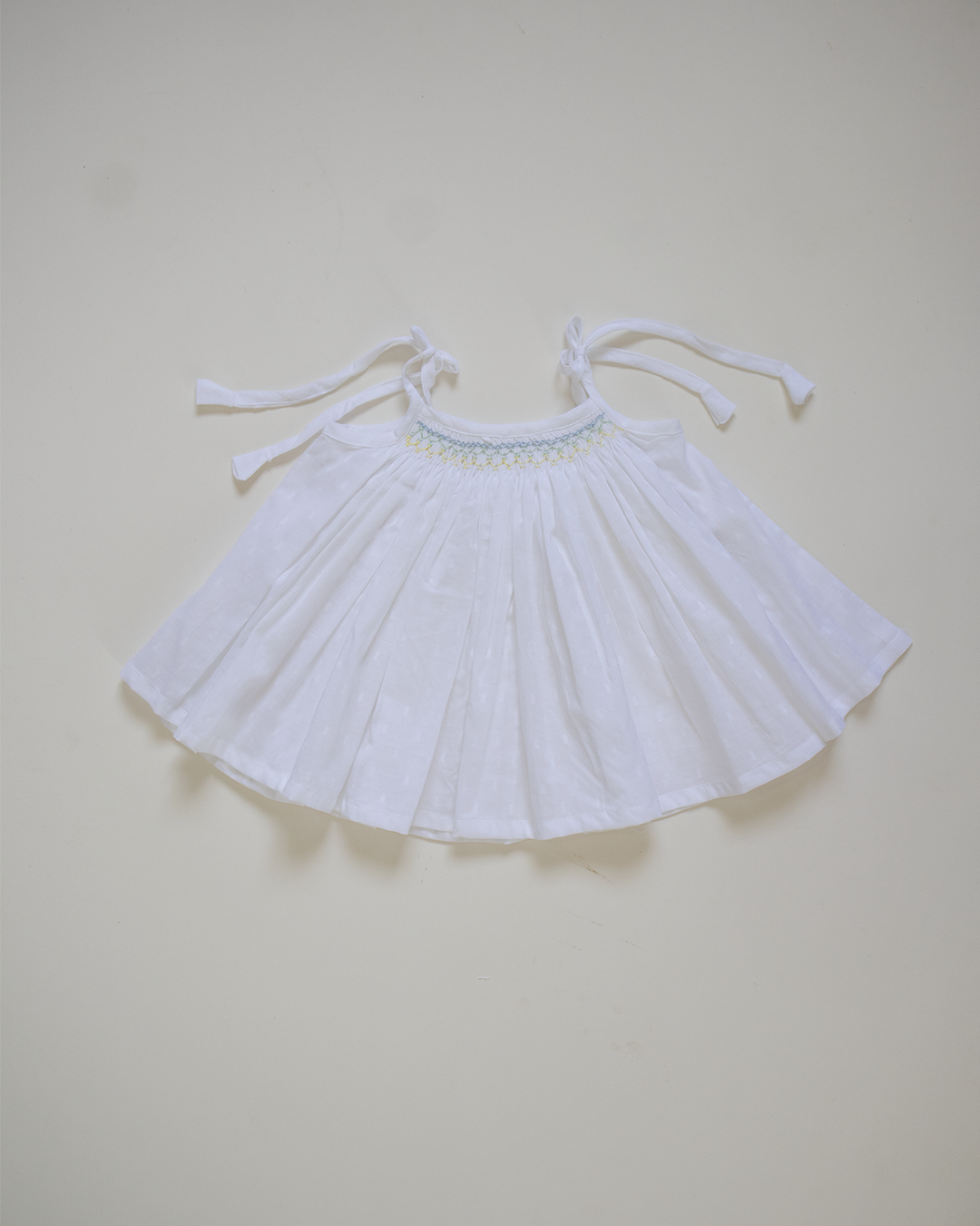 Serenity Bloom Hand-Smocked Cotton Dress