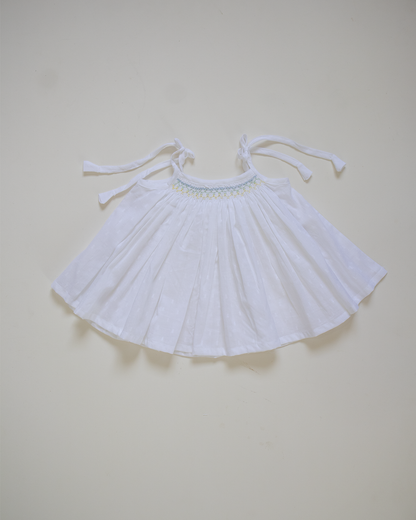 Serenity Bloom Hand-Smocked Cotton Dress