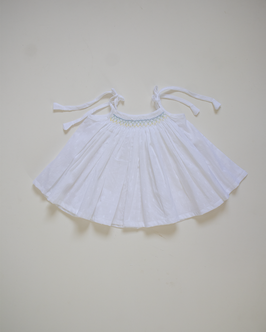 Serenity Bloom Hand-Smocked Cotton Dress