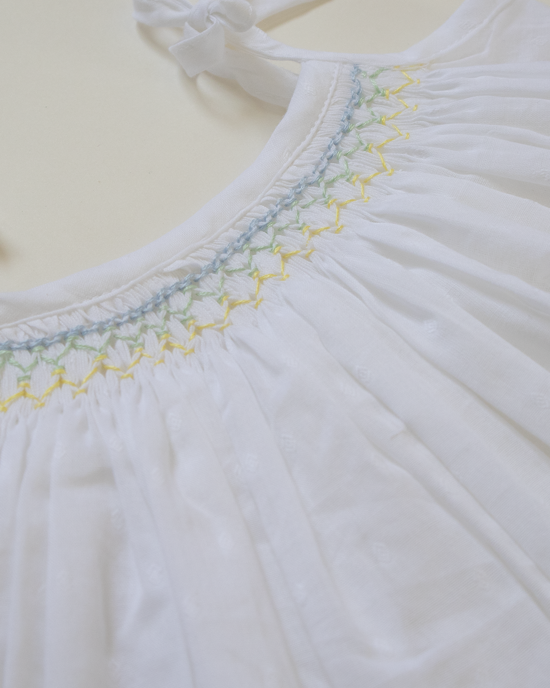 Serenity Bloom Hand-Smocked Cotton Dress