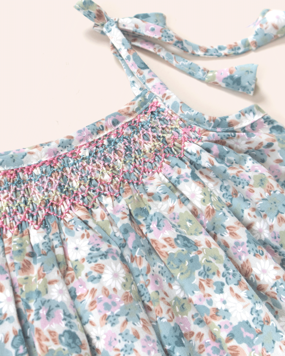 Mint Blossom Smock Dress