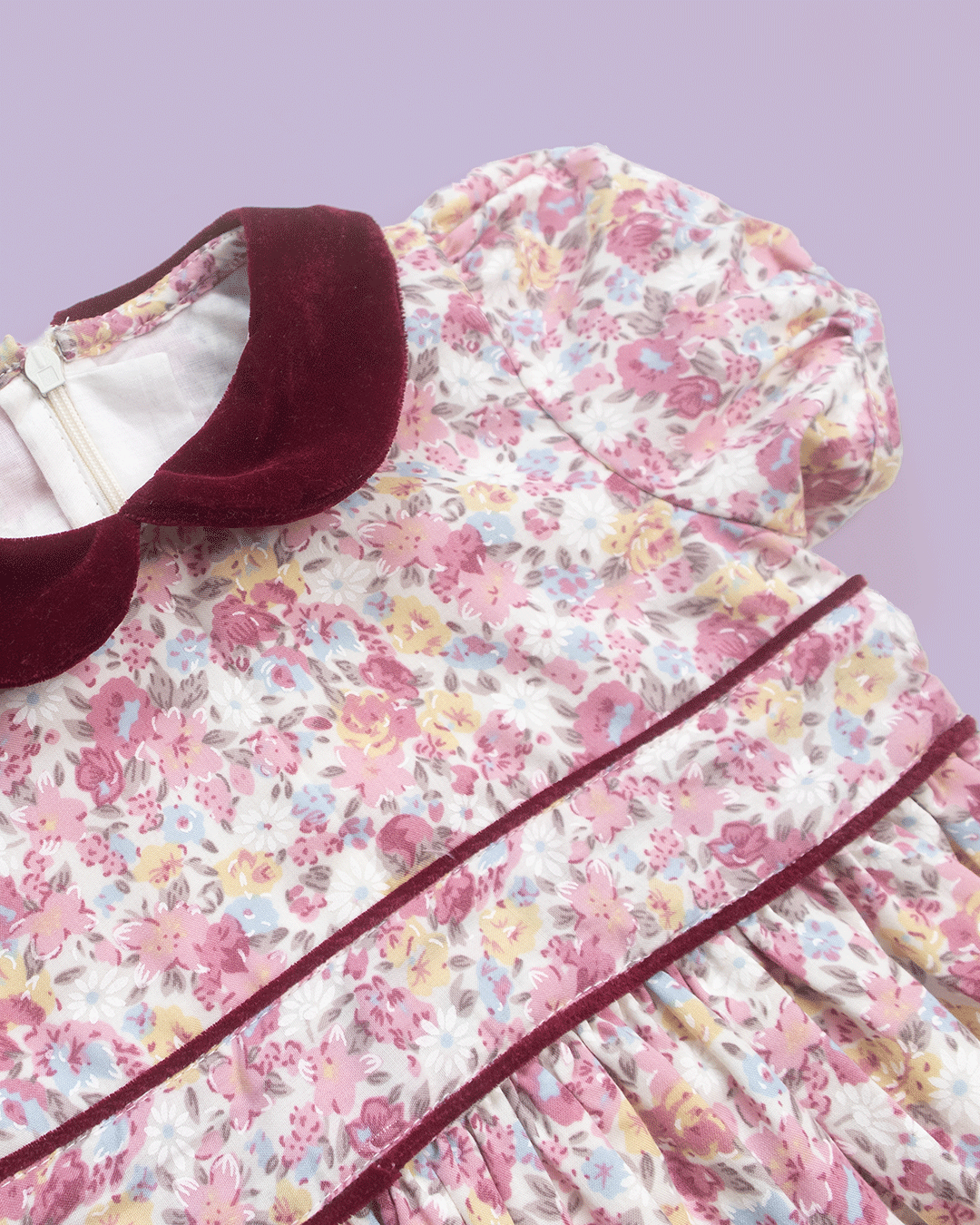 Rose Velvet Bloom Dress