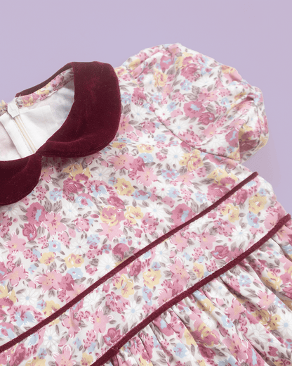 Rose Velvet Bloom Dress