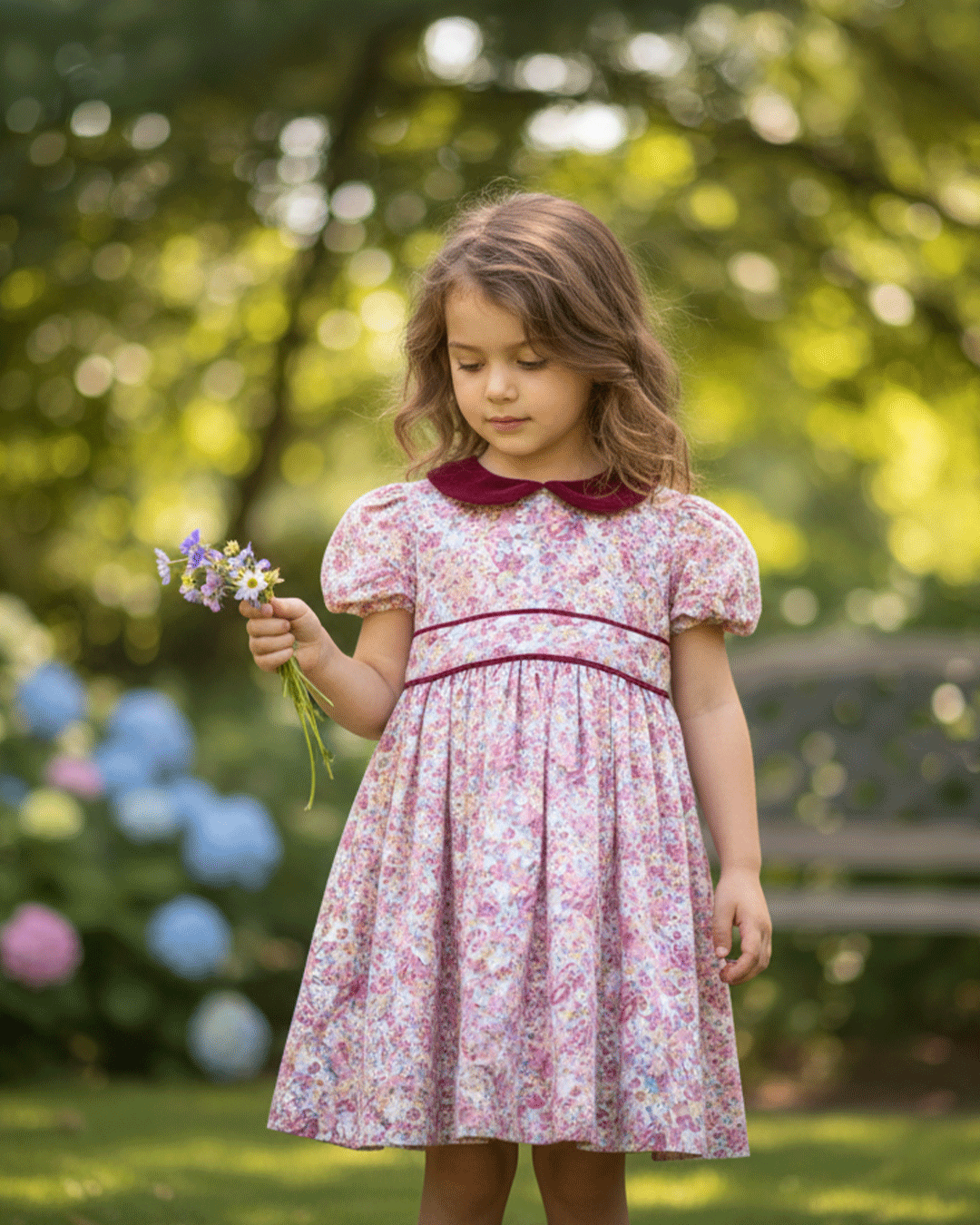 Rose Velvet Bloom Dress