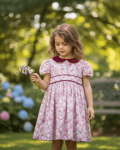 Rose Velvet Bloom Dress