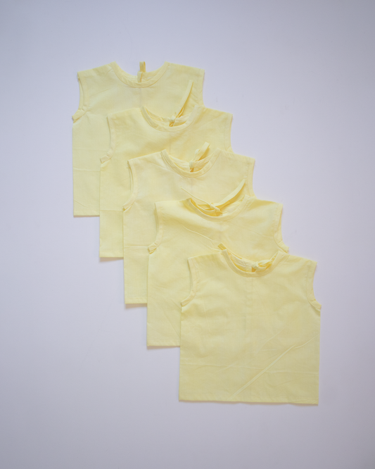 Newborn Jabala Pure Cotton - Yellow - Set of 5