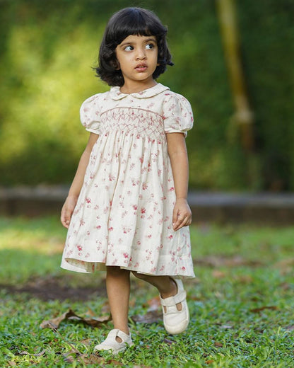 Floral Garden Smock Dress