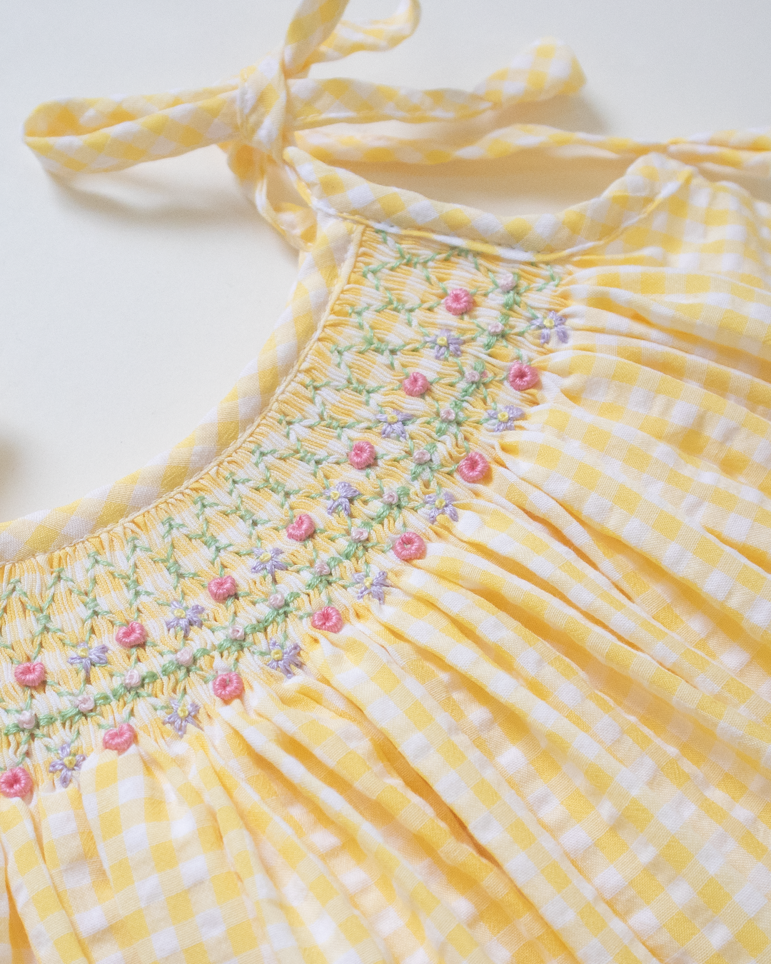 Tie up Smock - Seersucker fabric