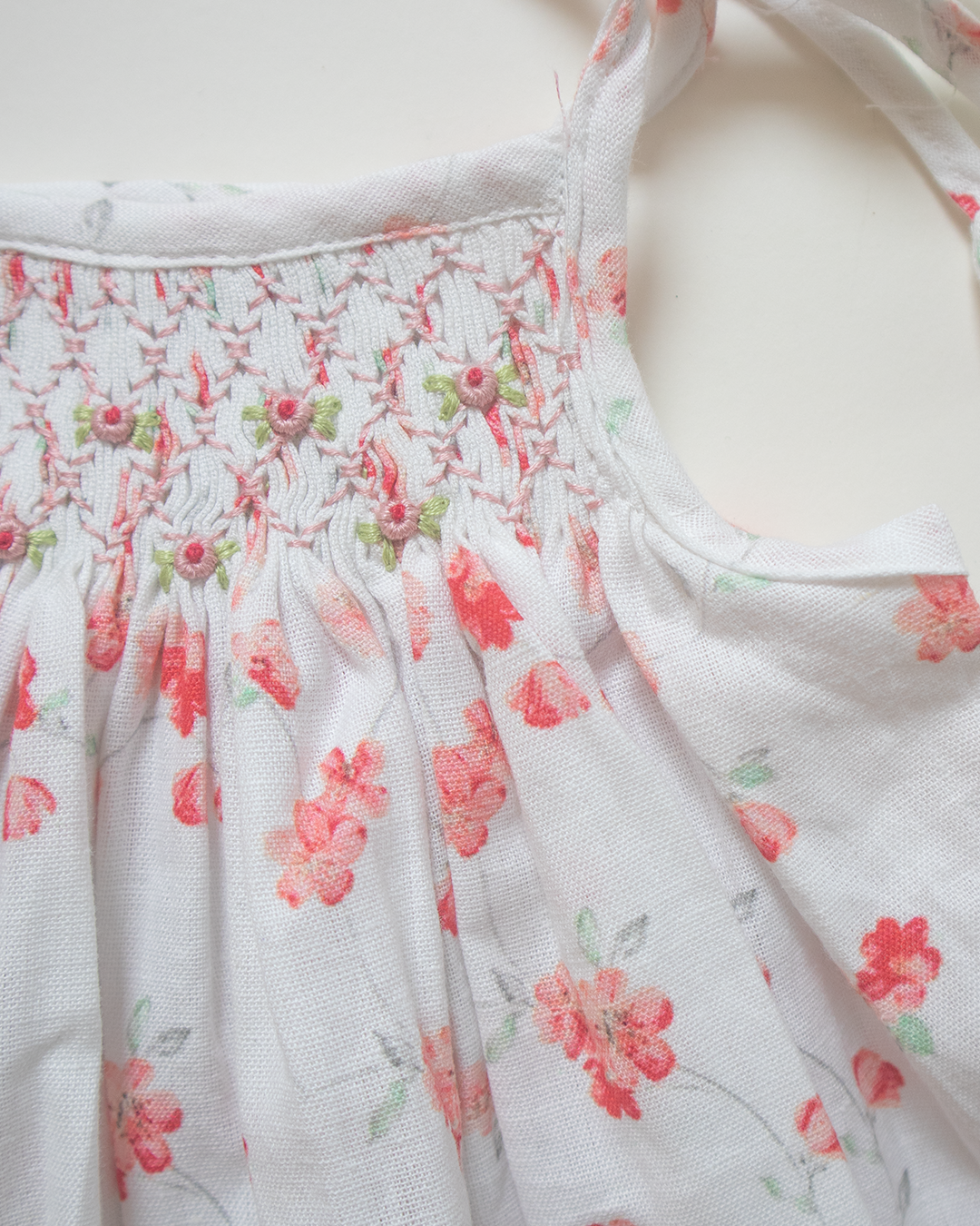 Floral Bloom - Tie up Smock - Linen