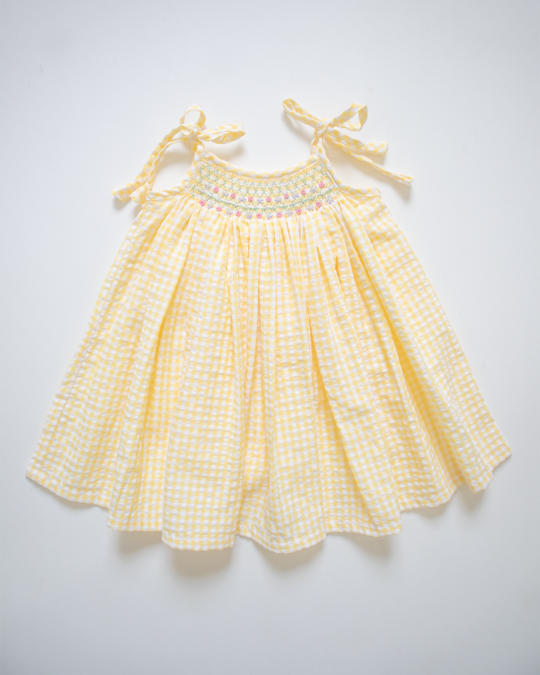 Tie up Smock - Seersucker fabric
